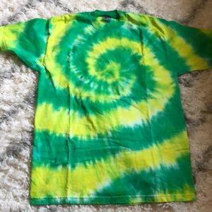 Tie Dye Shirt Green Yellow